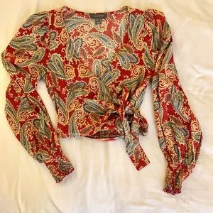 Paisley Wrap Blouse